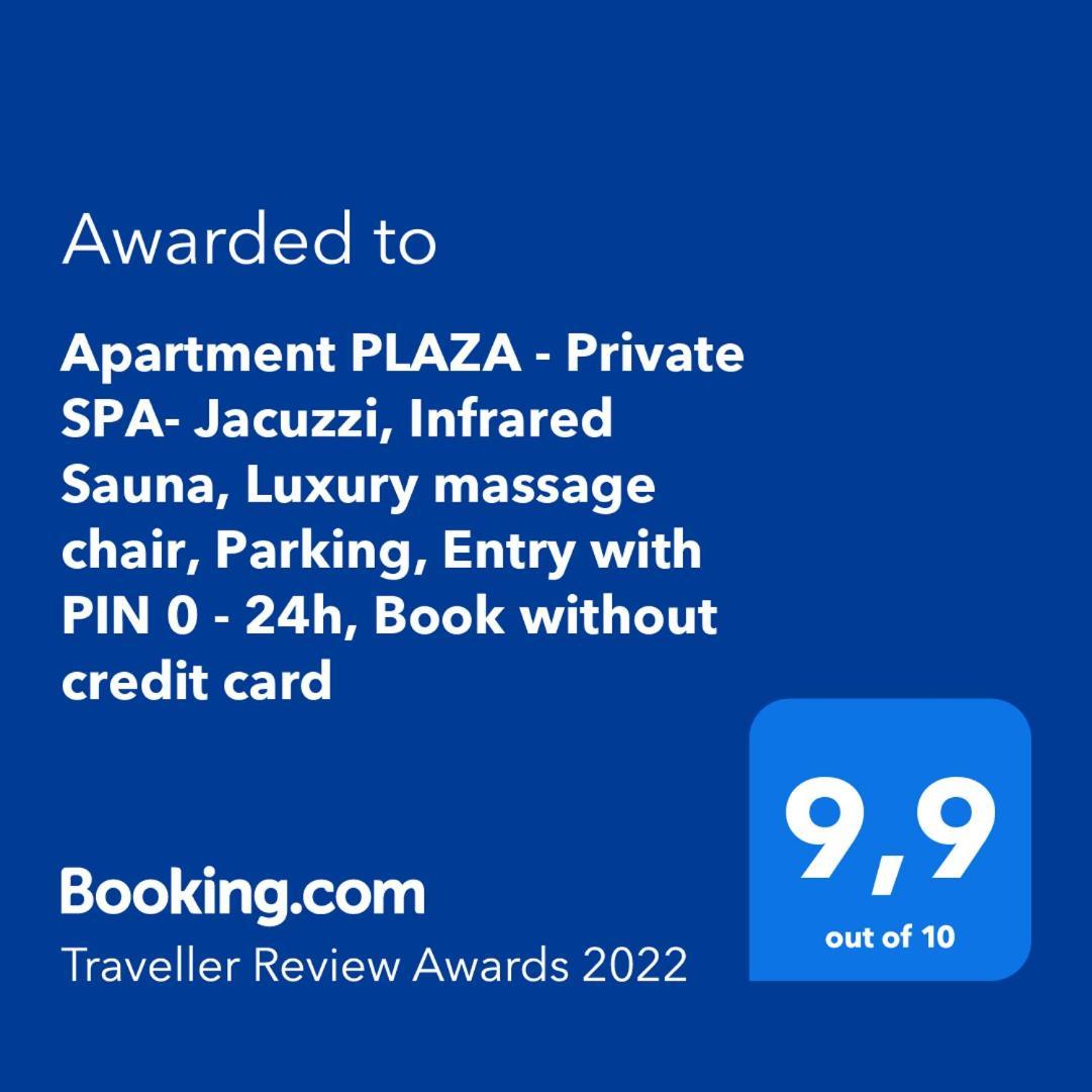 Apartment Plaza ----Wallbox 11Kw 16A ----- Private Spa- Jacuzzi, Infrared Sauna, Luxury Massage Chair, Parking, Entry With Pin 0 - 24H, Free Cancellation 24 Hours Before Check In Σλαβόνσκι Μπροντ Δωμάτιο φωτογραφία